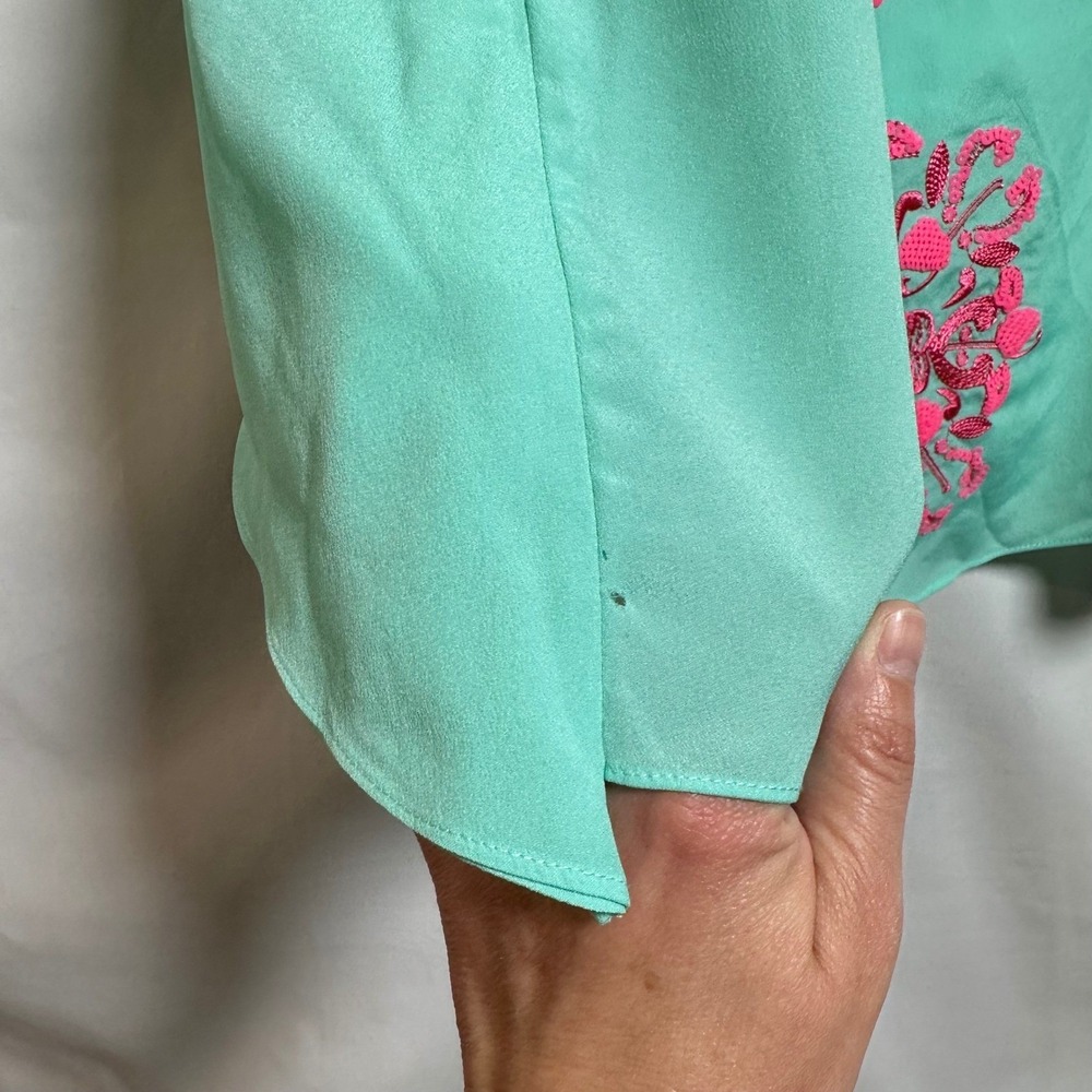 HTF LILLY PULITZER SIZE XS MARGURITE CAFTAN DRESS *FLAMINGO* CRYSTAL WATER READ - Picture 6 of 16